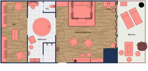Luxury Pink Teen Bedroom with En Suite Bathroom