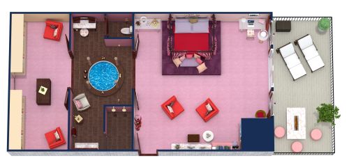 Luxury Pink Teen Bedroom with En Suite Bathroom