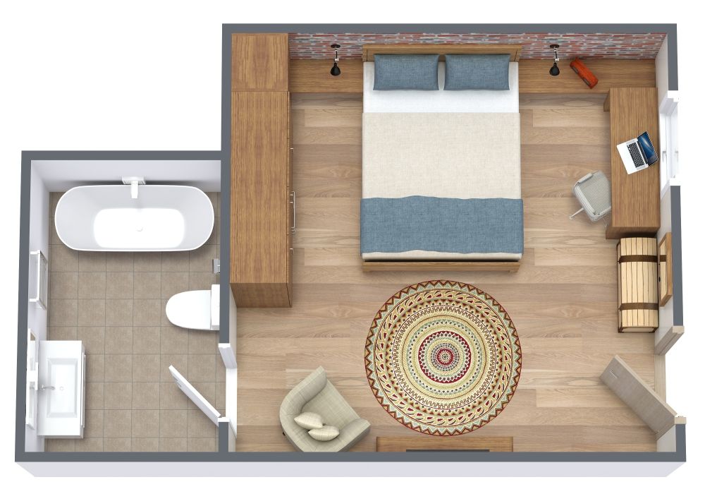 Rustic Style Hotel Room Décor