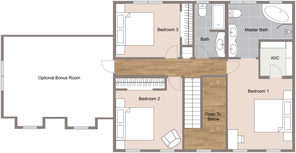 Inviting House Plan Layout With Bay Window First Floor 2D