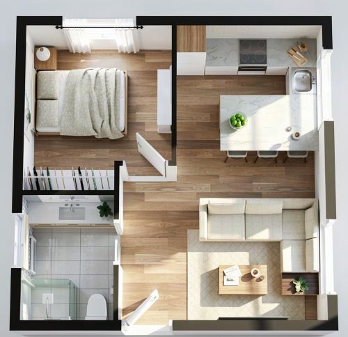 Space Saving Tiny Home Layout
