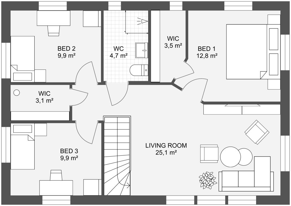 Smultronstallet 151 2D Floor Plan First Floor