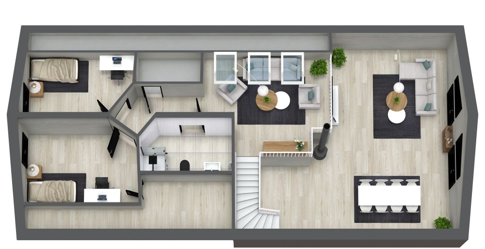 Klippan 159 First Floor 3D Floor Plan