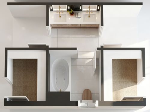 Jack and Jill Bathroom Floor Plan