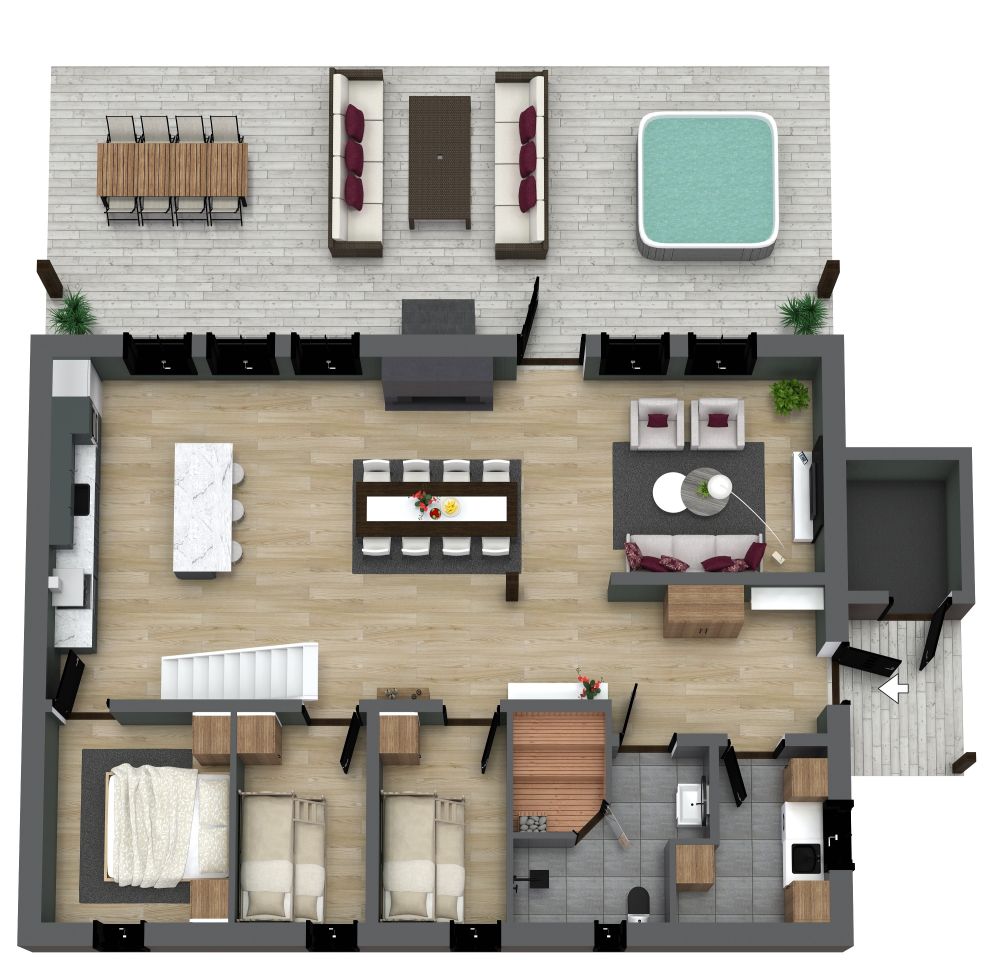 Harmoni 141 3D Floor Plan Ground Floor
