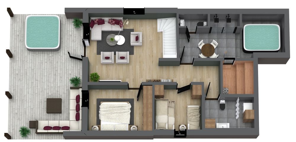 Harmoni 157 3D Floor Plan Ground Floor