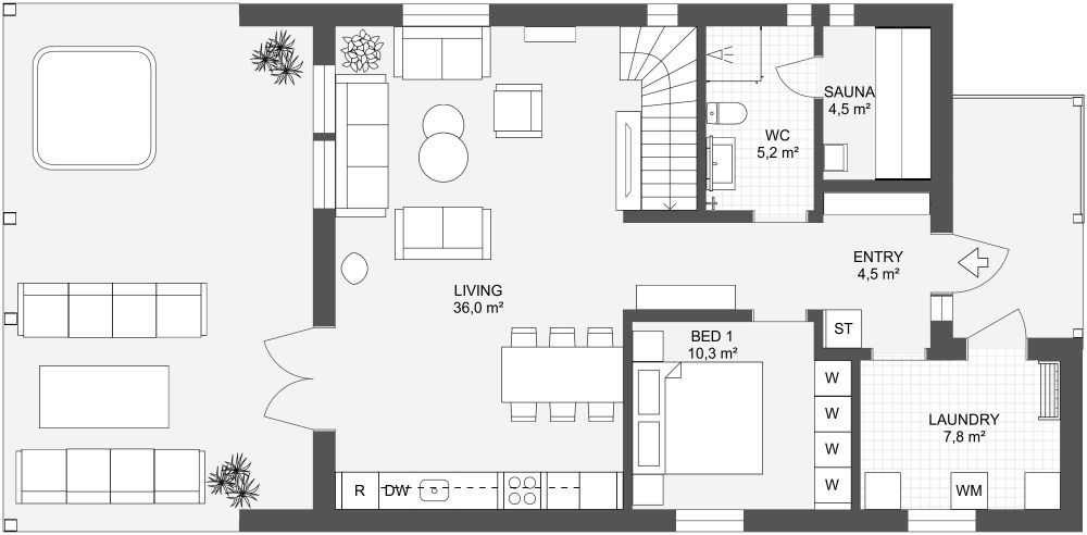 Harmoni 160 2D Floor Plan Ground Floor