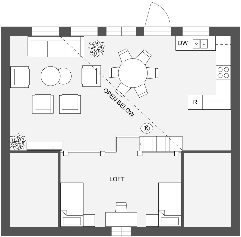 Harmoni 89 2D Floor Plan Loft