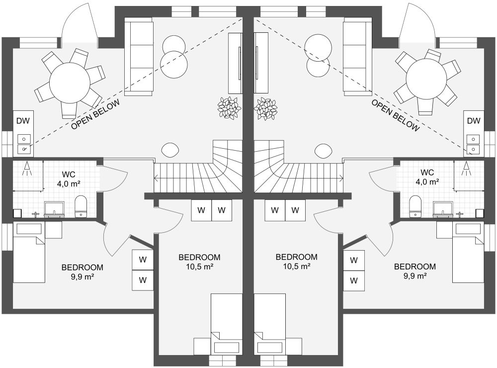 Harmoni Parhus 2D Floor Plan Second Floor