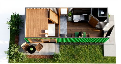 Tiny House Floor Plan with Loft