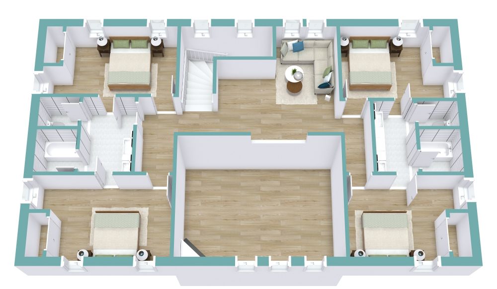 Barndominium House Plan 3D First Floor
