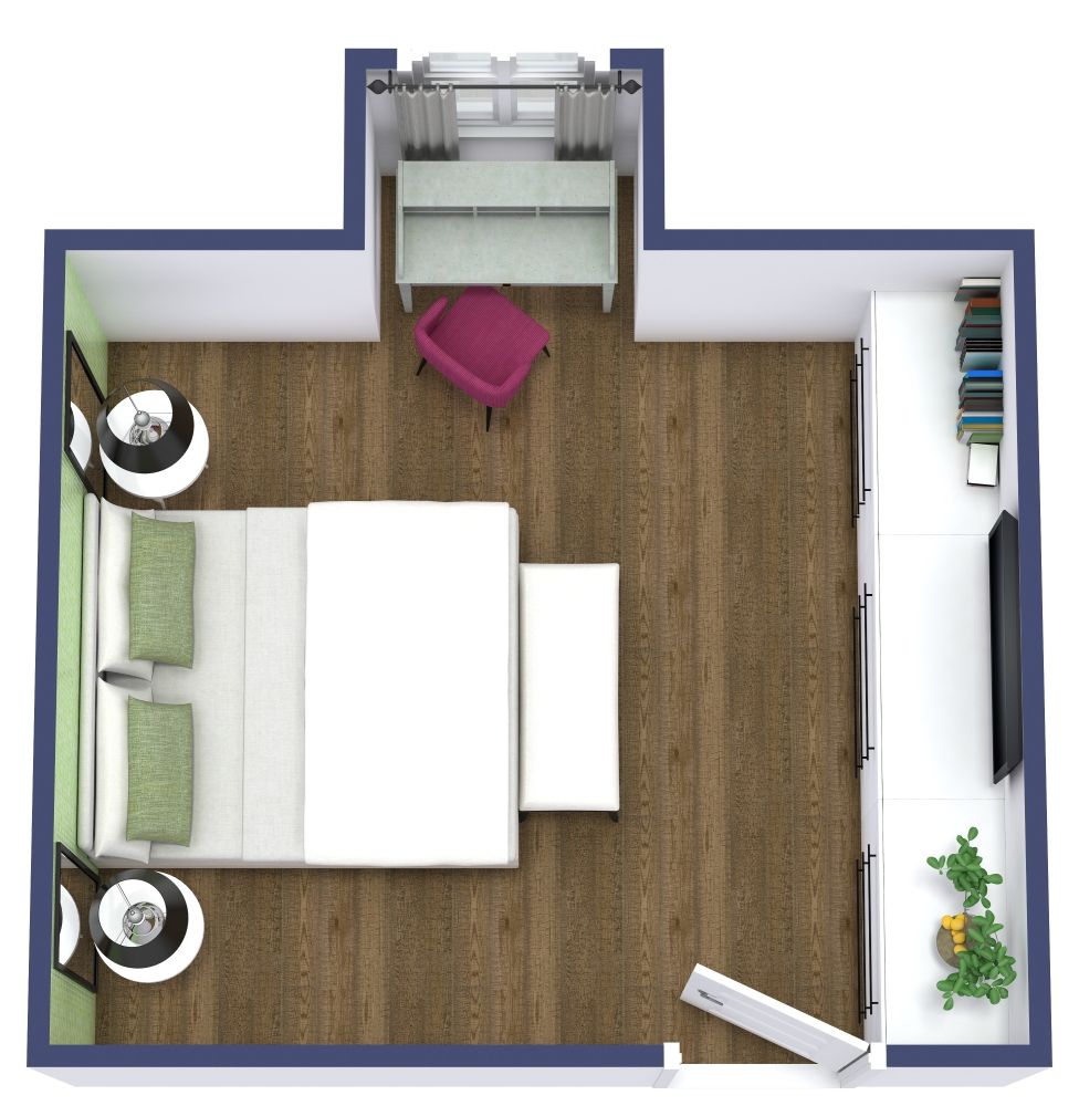 Farbenfrohes Schlafzimmer