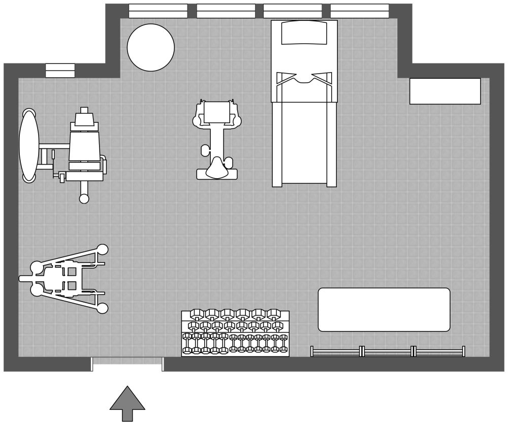 Grundriss-Idee für ein Fitnessraum 2D Grundrisse