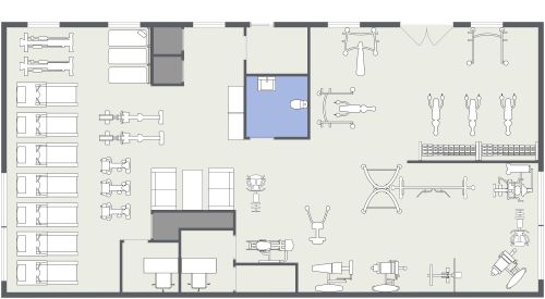 Effizientes Fitness-Studio-Layout