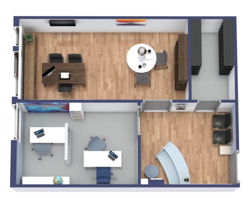 Designkonzept für ein kleines Büro