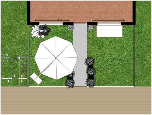 Garten-Design für einen Vorplatz