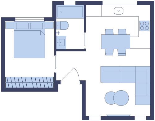 Grundriss für ein Tiny House