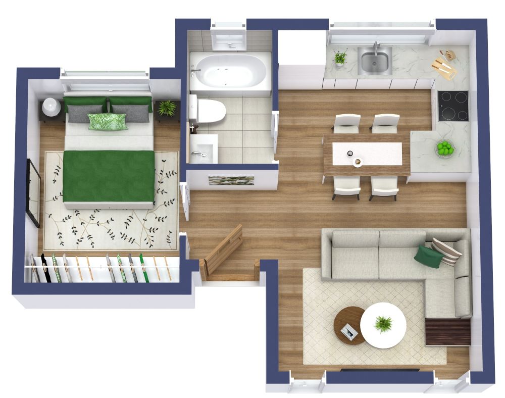Grundriss für ein Tiny House