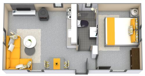 Grundriss für ein Modernes Tiny House