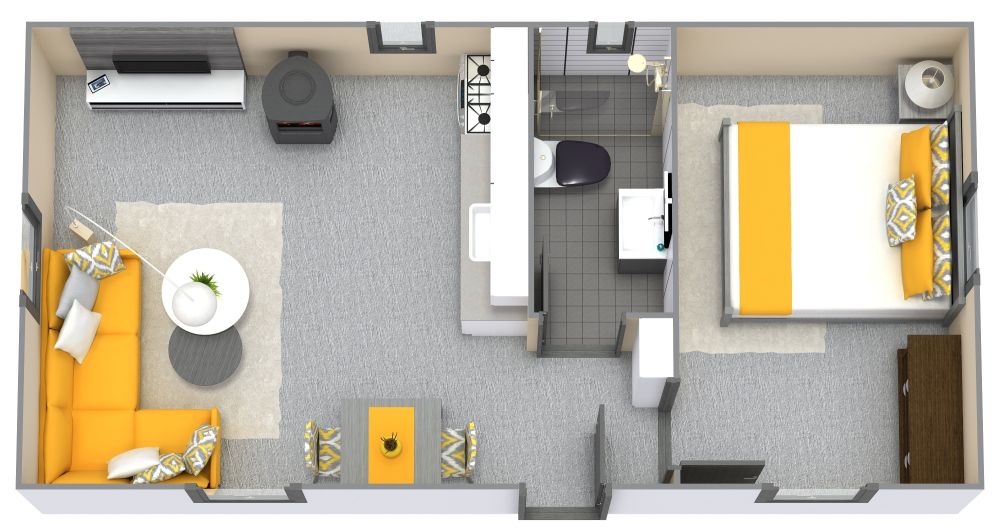 Grundriss für ein Modernes Tiny House