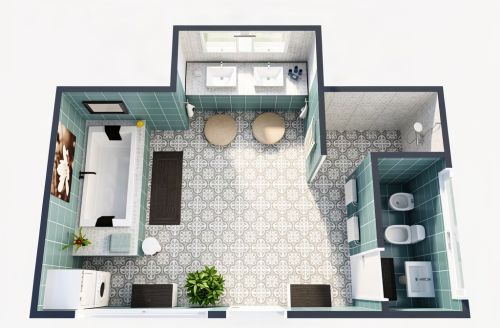 Full Master Bathroom Contemporary Design