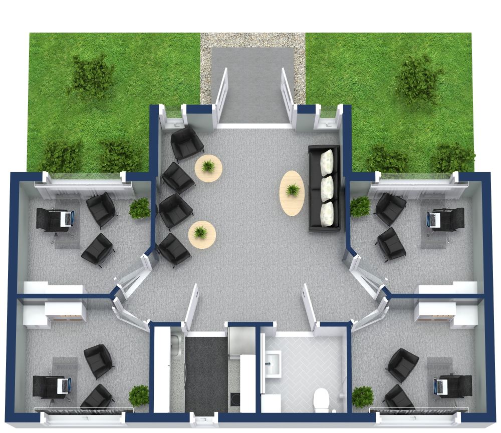 Moderne Büroeinrichtung