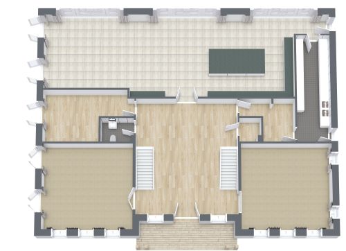 Grundriss für ein 3-stöckiges großes Haus mit 8 Schlafzimmern
