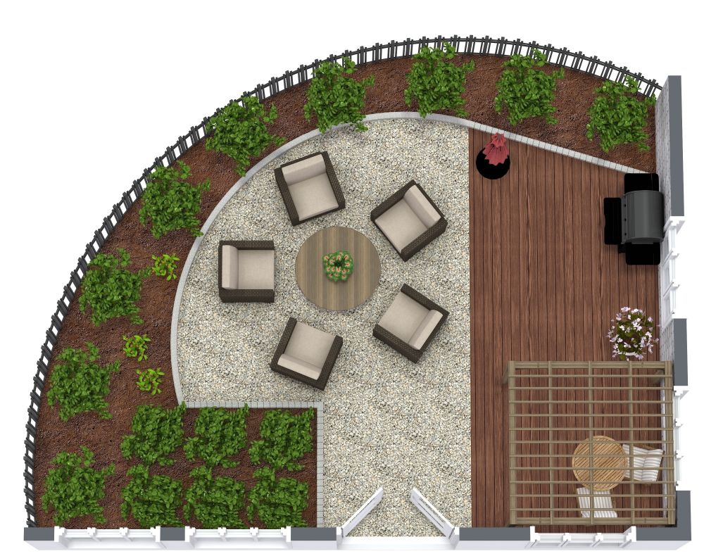 Lageplan mit Pergola