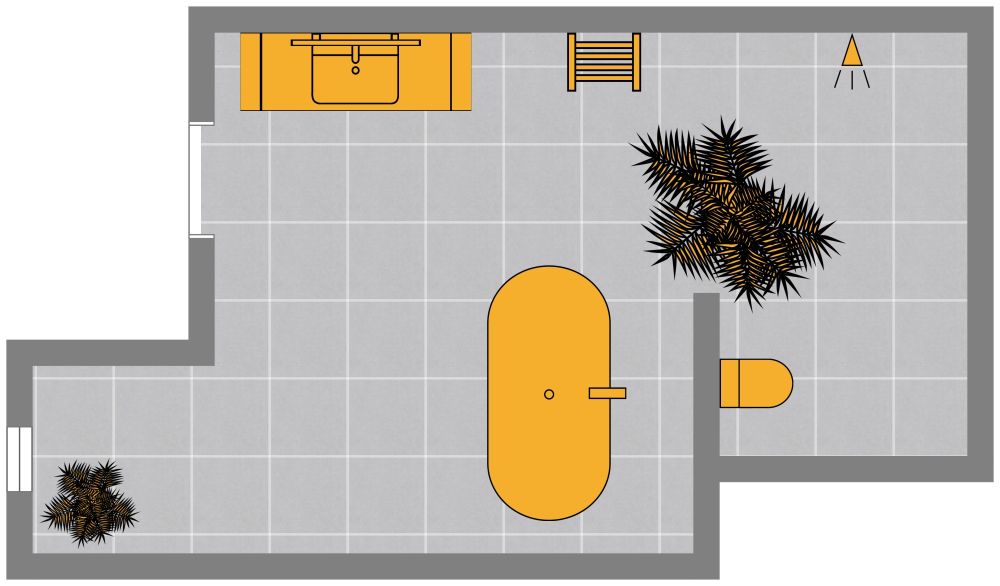 Inspiration für eine schöne Badezimmerdekoration 2D Grundrisse