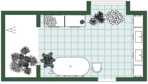 Badezimmer in Boho-Design