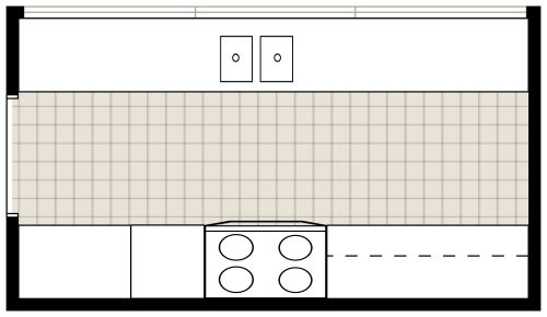 Moderne Galeerenküche