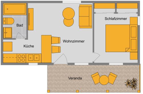 Grundriss-Design für ein Tiny House