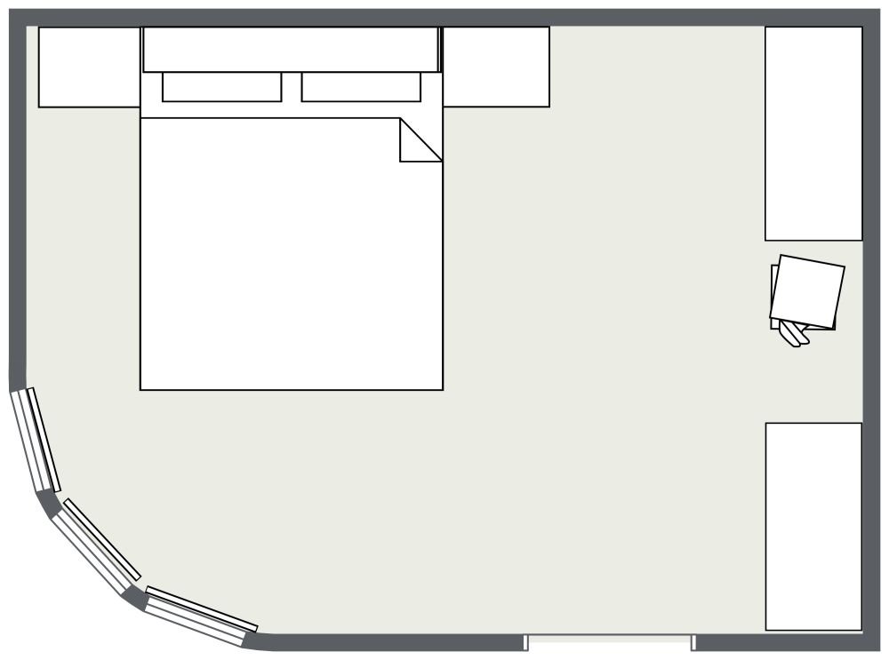 Idee für ein Teenager-Schlafzimmer 2D Grundrisse