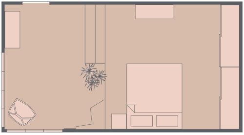 Geräumiges Schlafzimmer