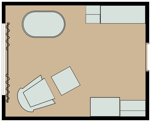 Neutrales Kinderzimmer-Layout