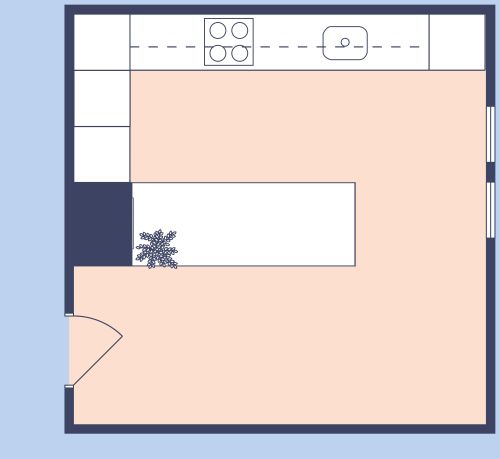 Küchendesign mit Halbinsel