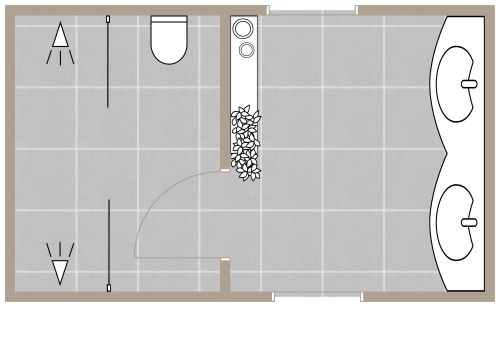 Badezimmer im Jack-und-Jill-Stil