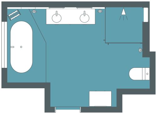 Badezimmer im traditionellen Design