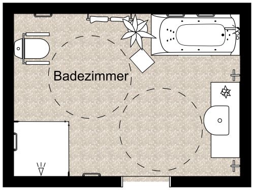 Idee für ein barrierefreies Badezimmer