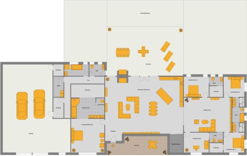 Haus mit 4 Schlafzimmern, 1 Arbeitszimmer und großer Terrasse