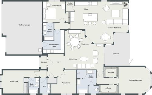 Haus mit 3 Schlafzimmern und Garage für 3 Autos