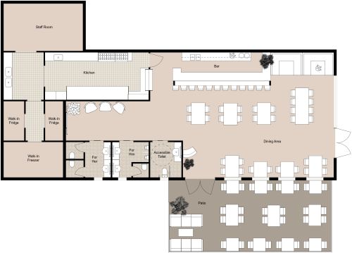 Bar Floor Plan With Dining Area