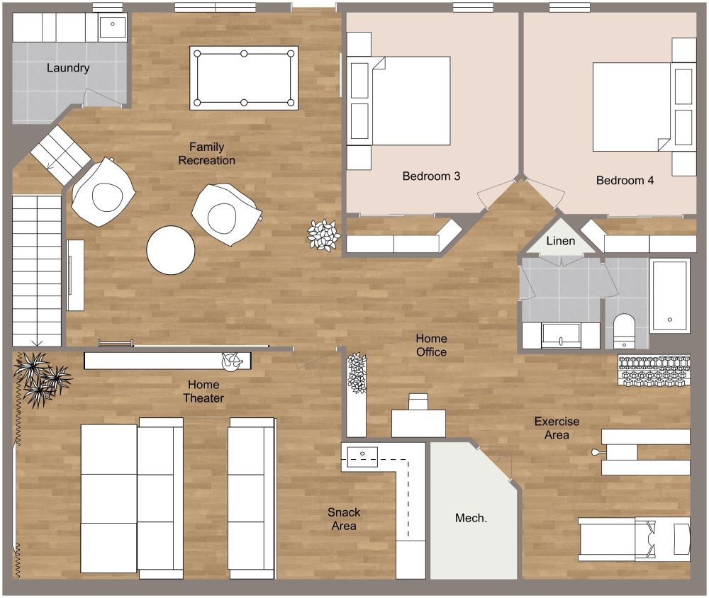 Floor Plan Basement 2D