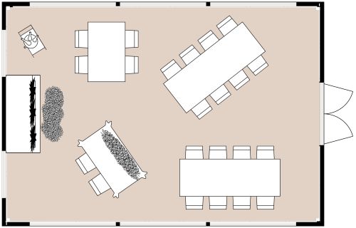 Grundriss für eine Hochzeit