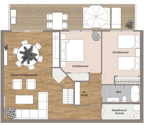 Kellerwohnung Grundriss