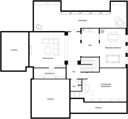 Großes Keller-Layout