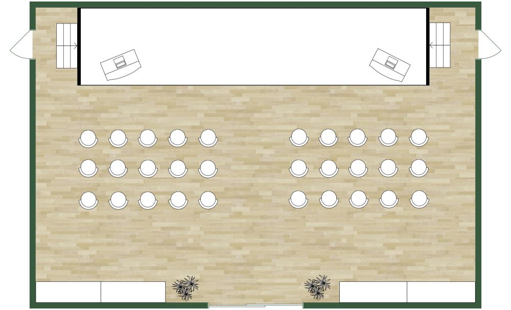 Conference Room 2D Floor Plan Theater Style