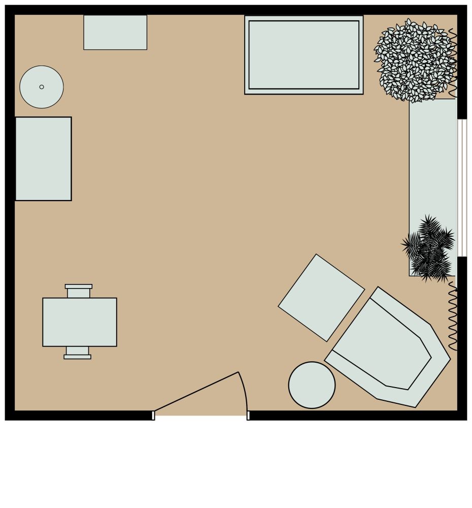 Einrichtungsidee für ein Kinderzimmer 2D Grundrisse