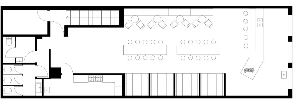 Cocktail Bar NYC 2D Floor Plan
