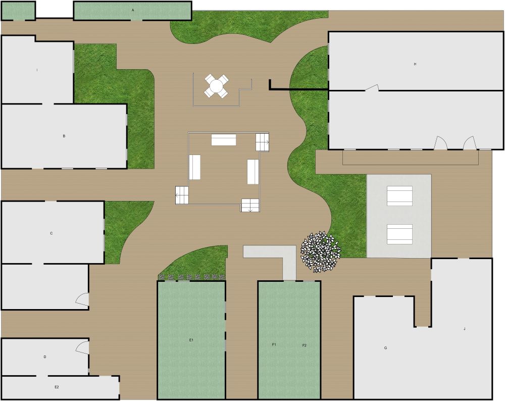 Commercial Landscape 2D Floor Plan